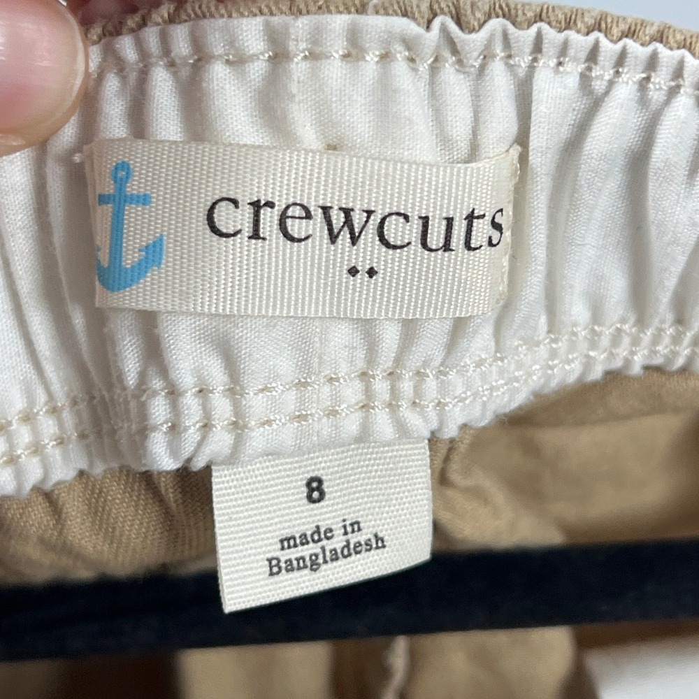 Crewcuts Kids Khaki Tan Pull On Elastic Waist Preppy Shorts Boys 8 Vacation - Picture 3 of 4